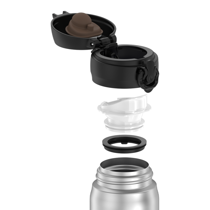 16oz STAINLESS STEEL DIRECT DRINK BOTTLE - BLACK - Image 7