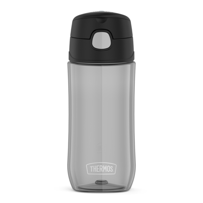 16oz THERMOS® KIDS PLASTIC WATER BOTTLE WITH SPOUT LID - BLACK - Image 7