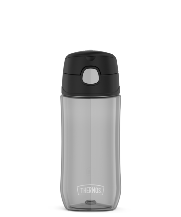 16oz THERMOS® KIDS PLASTIC WATER BOTTLE WITH SPOUT LID - BLACK