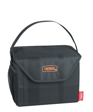 6 CAN COOLER CHARCOAL PLAID