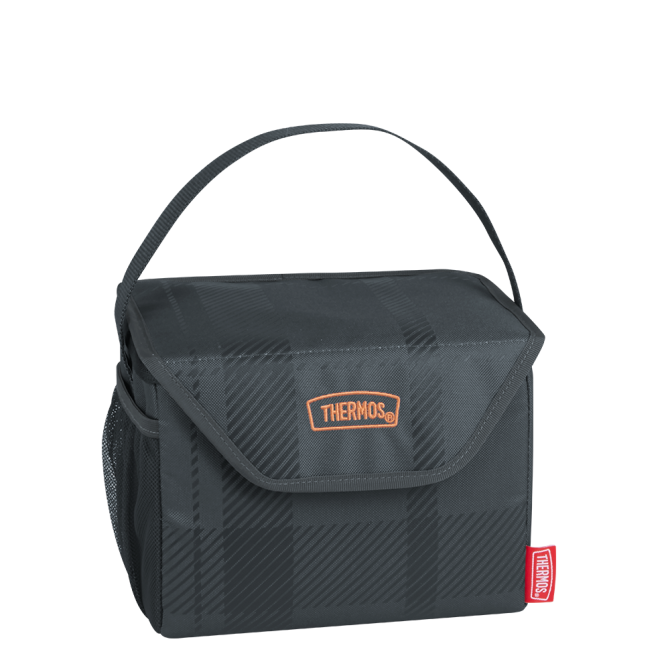 6 CAN COOLER CHARCOAL PLAID