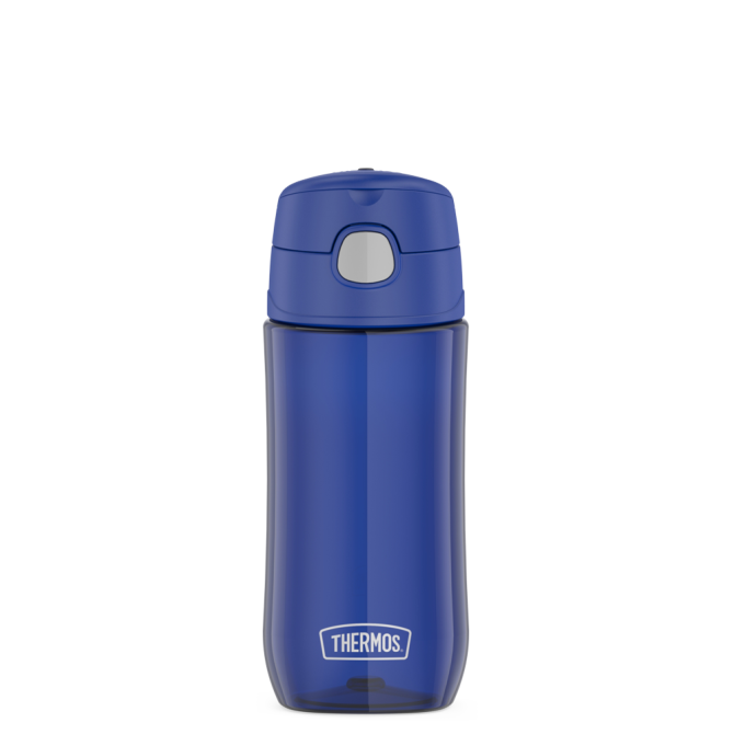 16oz THERMOS® KIDS PLASTIC WATER BOTTLE WITH SPOUT LID - BLACK - Image 2