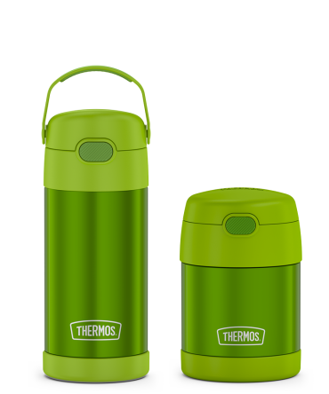 12oz FUNtainer Water Bottle u0026 10oz Food Jar Bundle - Lime