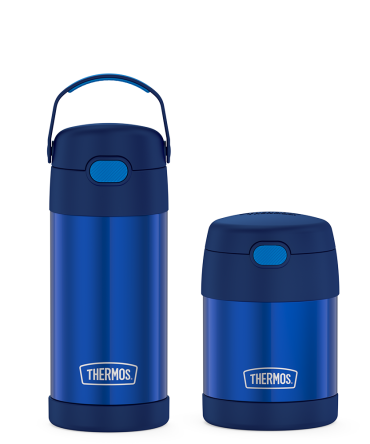 12oz FUNtainer Water Bottle u0026 10oz Food Jar Bundle - Navy