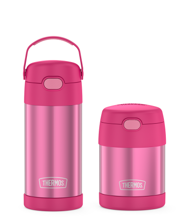 12oz FUNtainer Water Bottle u0026 10oz Food Jar Bundle - Pink