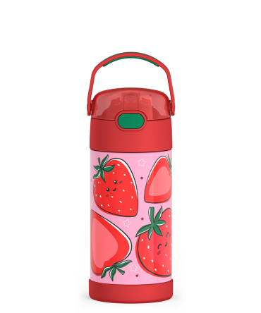 12oz FUNTAINER® WATER BOTTLE PATTERNS - STRAWBERRY SMILES