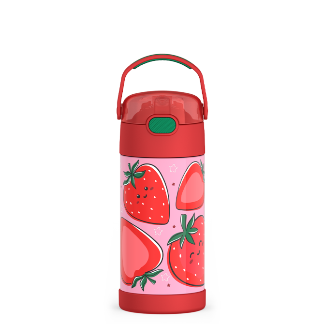 12oz FUNTAINER® WATER BOTTLE PATTERNS - STRAWBERRY SMILES