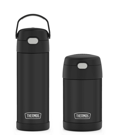 16oz FUNtainer Water Bottle u0026 Food Jar Bundle - Matte Black