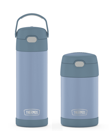 16oz FUNtainer Water Bottle u0026 Food Jar Bundle - Denim