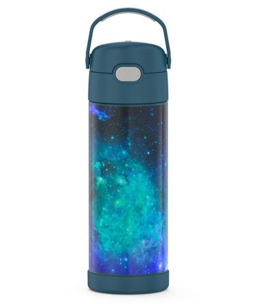 16oz FUNTAINER® WATER BOTTLE PATTERNS - GALAXY TEAL
