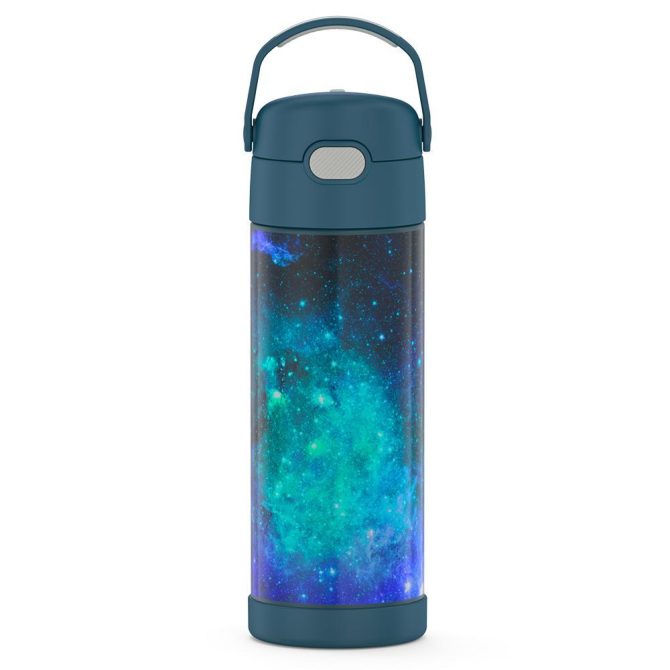 16oz FUNTAINER® WATER BOTTLE PATTERNS - GALAXY TEAL