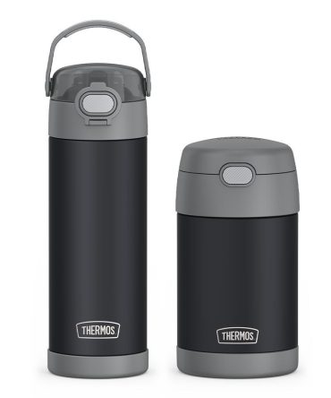 16oz FUNtainer Water Bottle u0026 Food Jar Bundle - Charcoal
