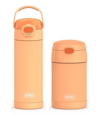 16oz FUNtainer Water Bottle with Locking Lid u0026 Food Jar Bundle - Neon Orange