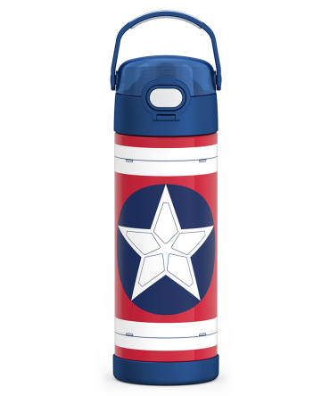 16oz FUNTAINER® WATER BOTTLE CAPTAIN AMERICA