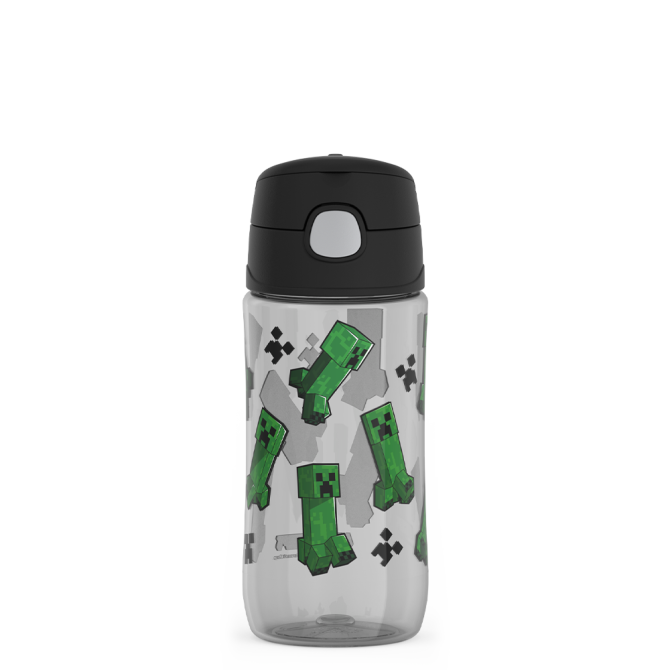 16oz THERMOS® KIDS WATER BOTTLE WITH SPOUT LID MINECRAFT