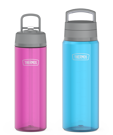 26oz Straw Lid u0026 32oz Screw Top Lid Lightweight Water Bottle Bundle - Aubergine u0026 Teal