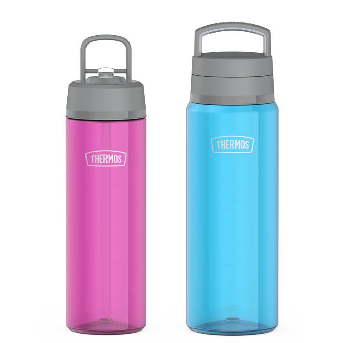 26oz Straw Lid u0026 32oz Screw Top Lid Lightweight Water Bottle Bundle - Aubergine u0026 Teal