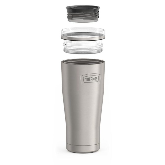 24oz ICON™ TUMBLER WITH TWIST LOCK LID - MATTE STAINLESS STEEL - Image 3