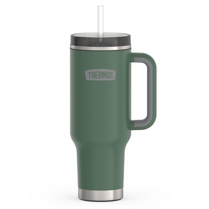 40oz STAINLESS STEEL CUP HOLDER MUG - CRIMSON - Image 3