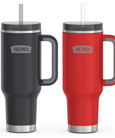 40oz Cup Holder Mug Bundle - Granite u0026 Crimson