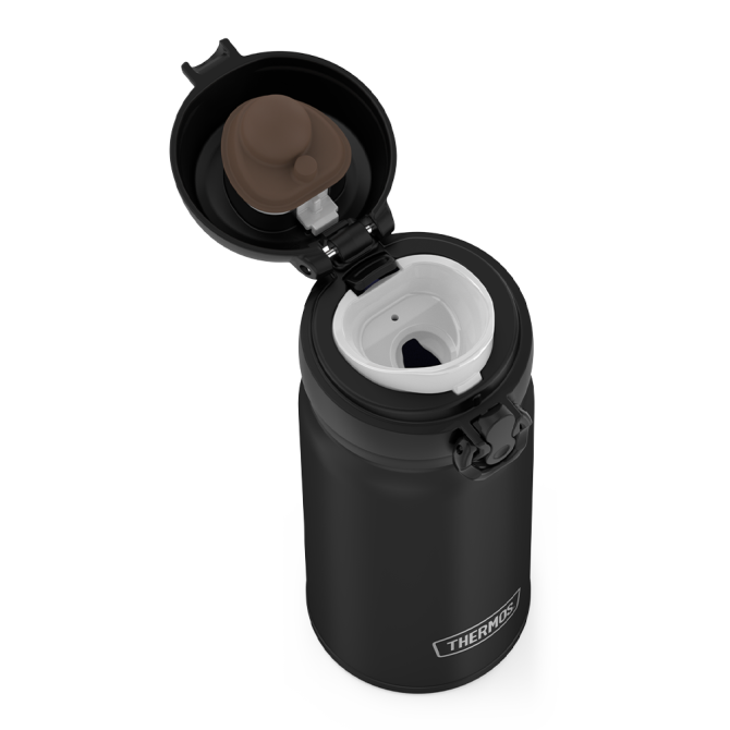 12oz STAINLESS STEEL DIRECT DRINK BOTTLE - BLACK - Image 4
