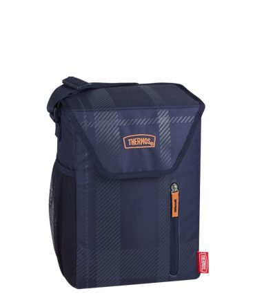 12 CAN COOLER NAVY PLAID