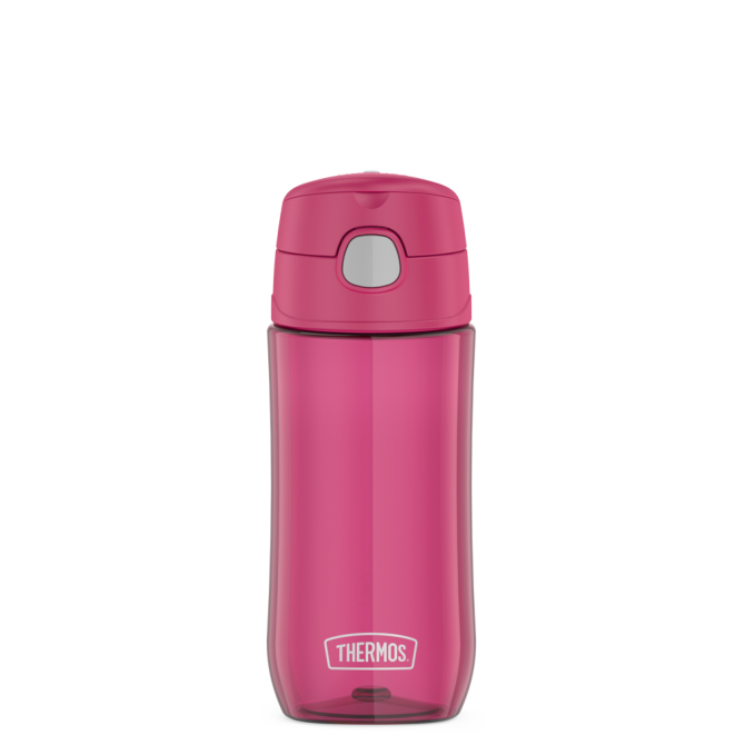 16oz THERMOS® KIDS PLASTIC WATER BOTTLE WITH SPOUT LID - BLACK - Image 6