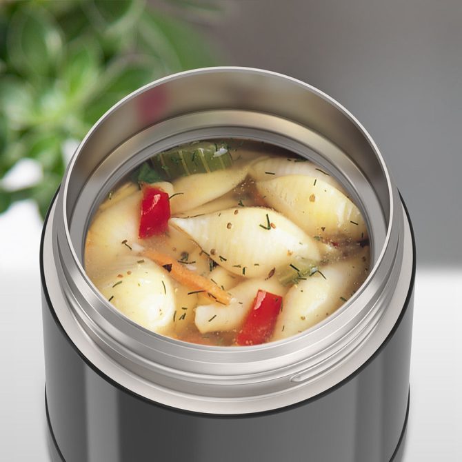 10oz FUNTAINER® FOOD JAR WITH SNACK TOP - BLACK - Image 7