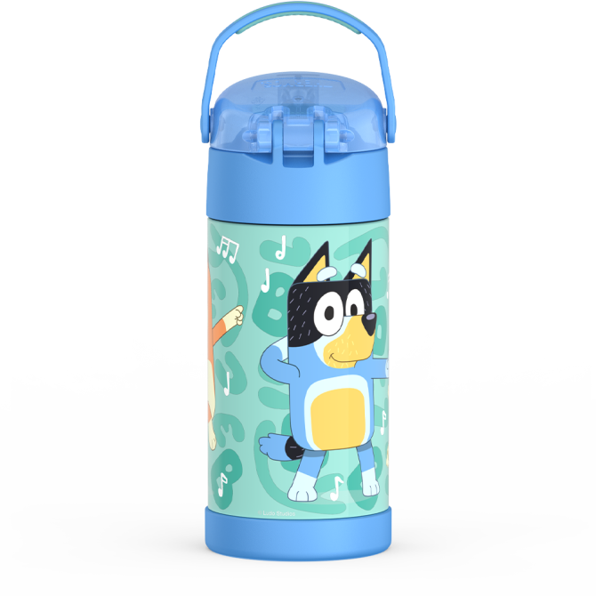 12oz FUNTAINER® WATER BOTTLE BLUEY - Image 8