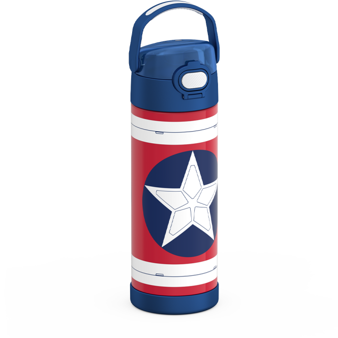 16oz FUNTAINER® WATER BOTTLE CAPTAIN AMERICA - Image 4