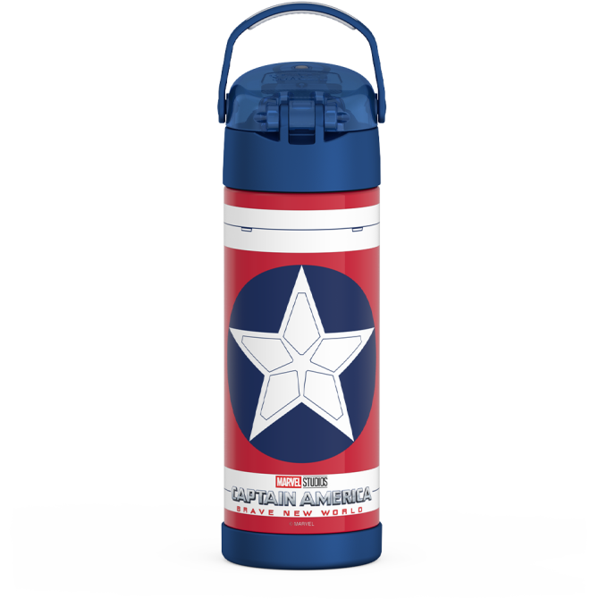 16oz FUNTAINER® WATER BOTTLE CAPTAIN AMERICA - Image 2