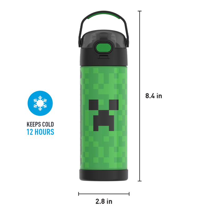 16oz FUNTAINER® WATER BOTTLE MINECRAFT - Image 5