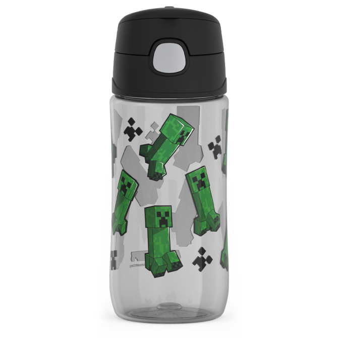 16oz THERMOS® KIDS WATER BOTTLE WITH SPOUT LID MINECRAFT - Image 3