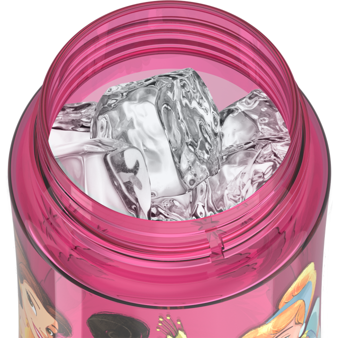 16oz THERMOS® KIDS WATER BOTTLE WITH SPOUT LID DISNEY PRINCESS - Image 3
