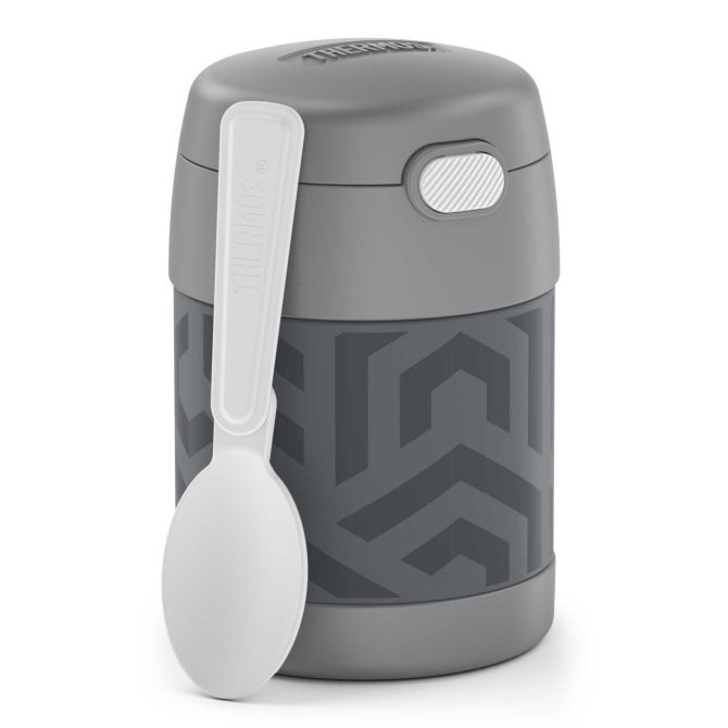 10oz FUNTAINER® FOOD JAR PATTERNS - GREY AND AQUA WAVES - Image 6