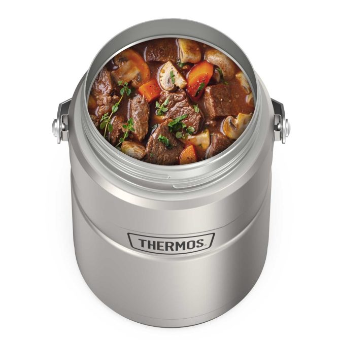 47oz STAINLESS KING™ BIG BOSS™ FOOD JAR - MATTE STAINLESS STEEL - Image 5