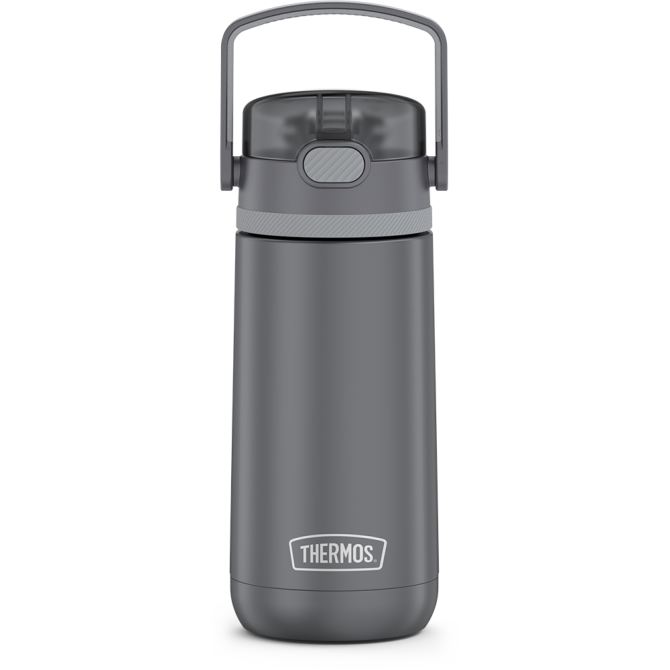 14oz STAINLESS STEEL WATER BOTTLE - GREY - Image 5